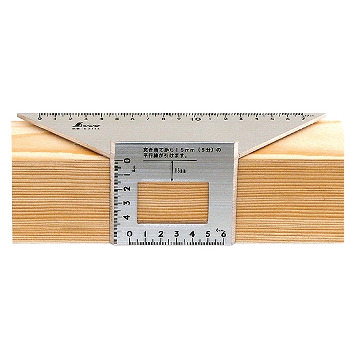 Rozměry: 200 x 63 x 73 mm, 45°/45° (Dvojitý úhelník pro rýsování spojů)